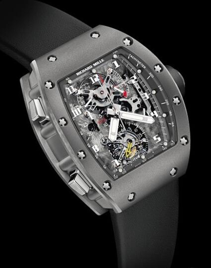 Replica Richard Mille RM 008-V2 All Gray Watch Titanium - Caoutchouc Strap